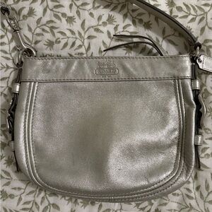 Coach silver handbag